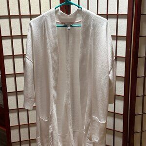 Cardigan By Isaac Mizrahi Live – White – Size XL